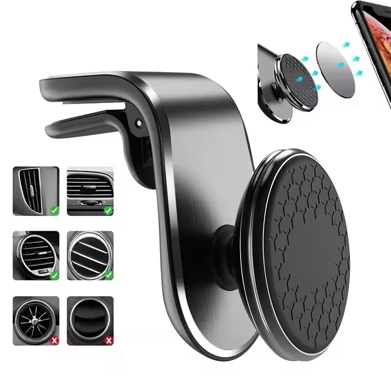 Magnetic Phone Holder For Car Vent - 자석식 차량용 휴대폰 거치대, 범용 에어벤트형,