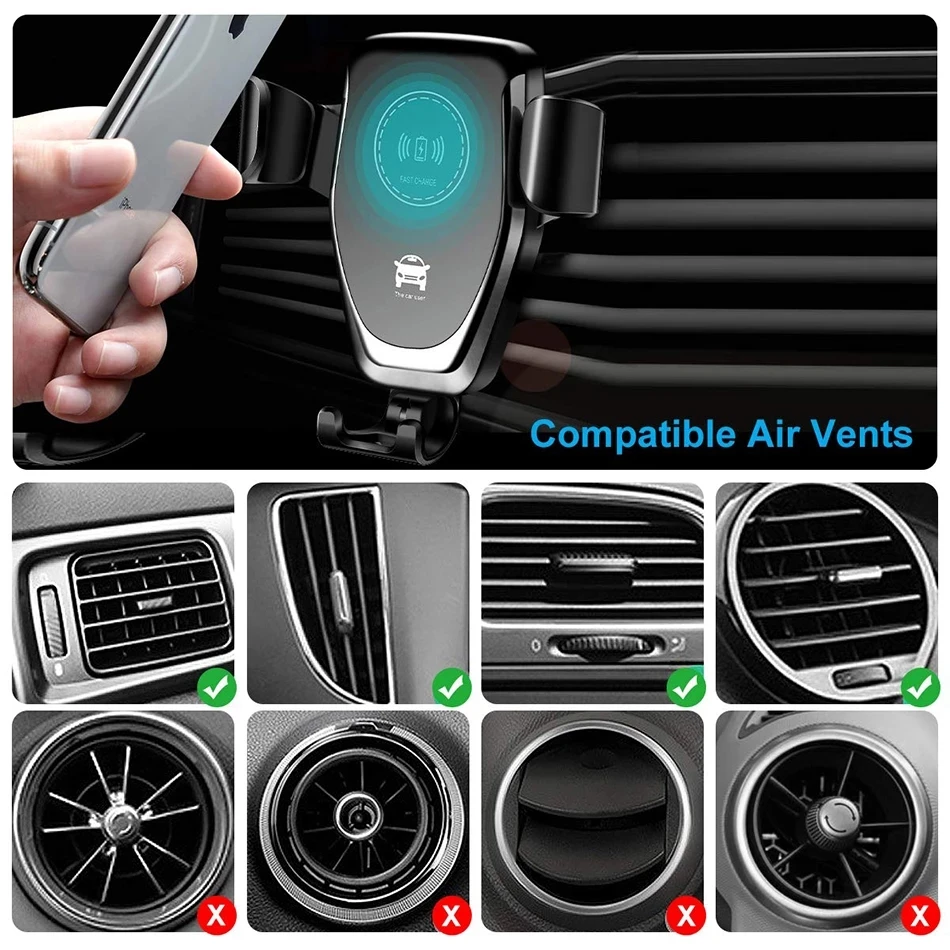 VIKEFON 무선 차량용 충전기, 차량용 에어벤트 휴 - Wireless Car Charger Mount Fast Charging 리뷰 및 가격