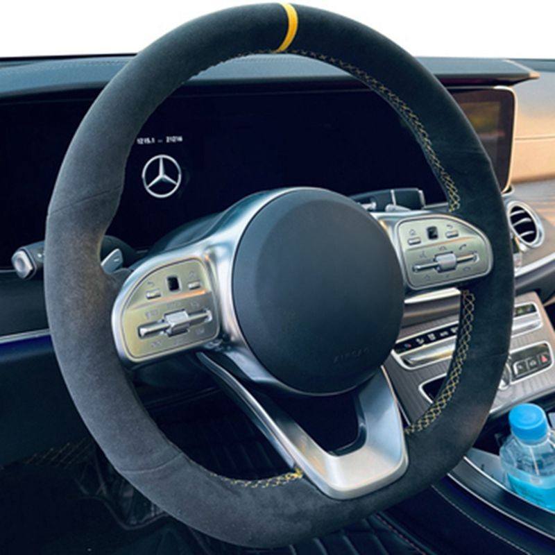 미끄럼 방지 스웨이드 브레이드 자동차 핸들 커버, 메르 - Car Steering Wheel Cover Anti Slip Breathable 리뷰 및 가격