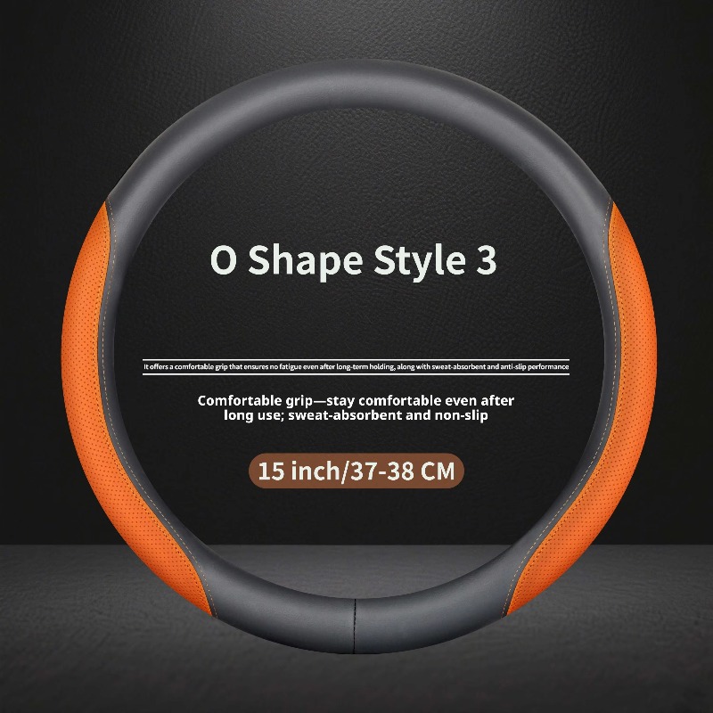 나파 가죽 범용 스티어링 휠 커버, 37~38cm, 사 - Car Steering Wheel Cover Anti Slip Breathable 리뷰 및 가격